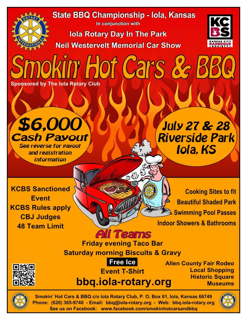 Iola Rotary Smokin' Hot Cars and BBQ